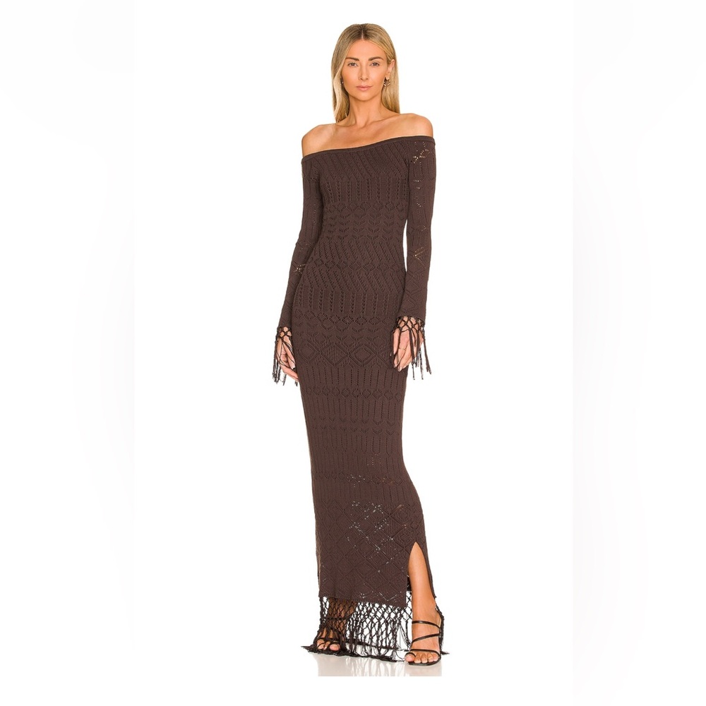 House of Harlow 1960 - Rose Dress in Chocolate